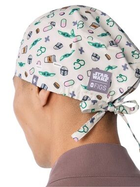 Star Wars x Figs Grogu Snack Scrub Cap Medical Scrub Cap Cream Yoda Mandalorian